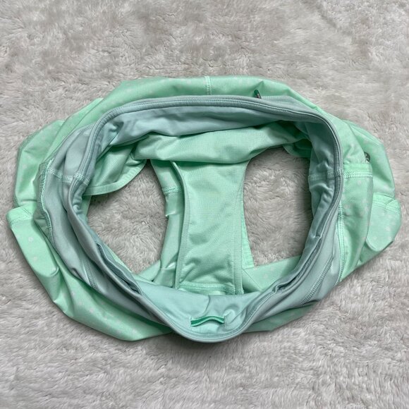 Lululemon Women's Petit Dot Fresh Teal Fresh Teal Groovy Run Shorts Size 4 - Picture 4 of 8